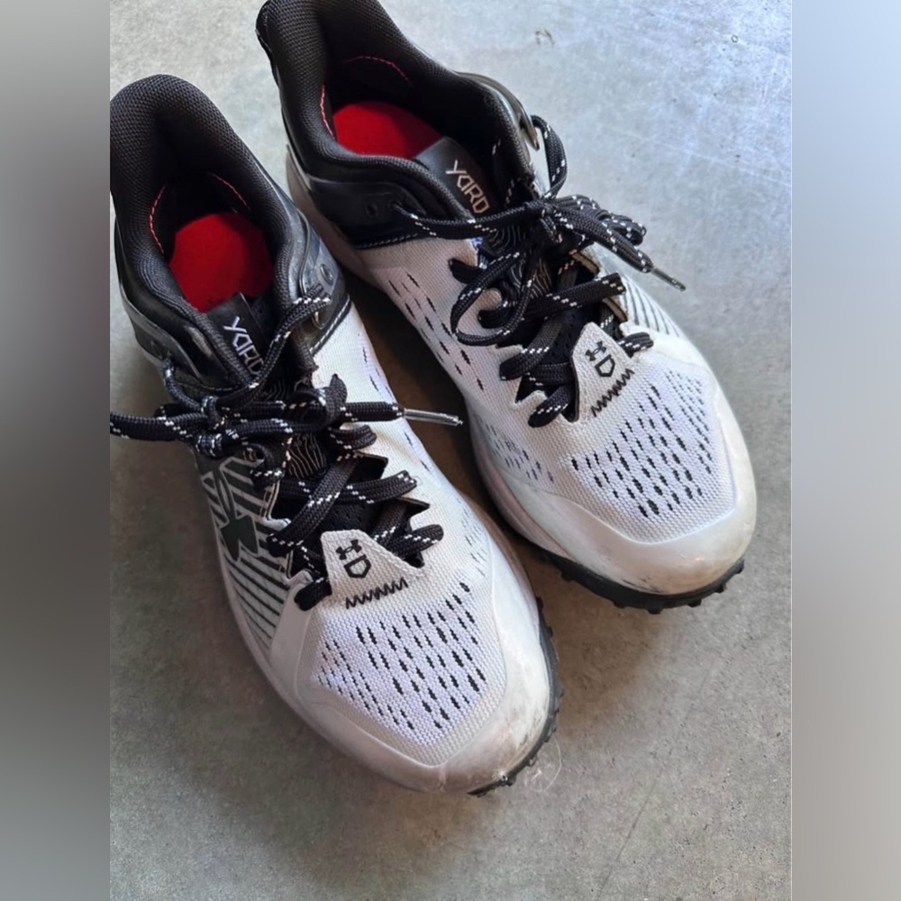 Under Armour Women's White Black Red Athletic Shoes